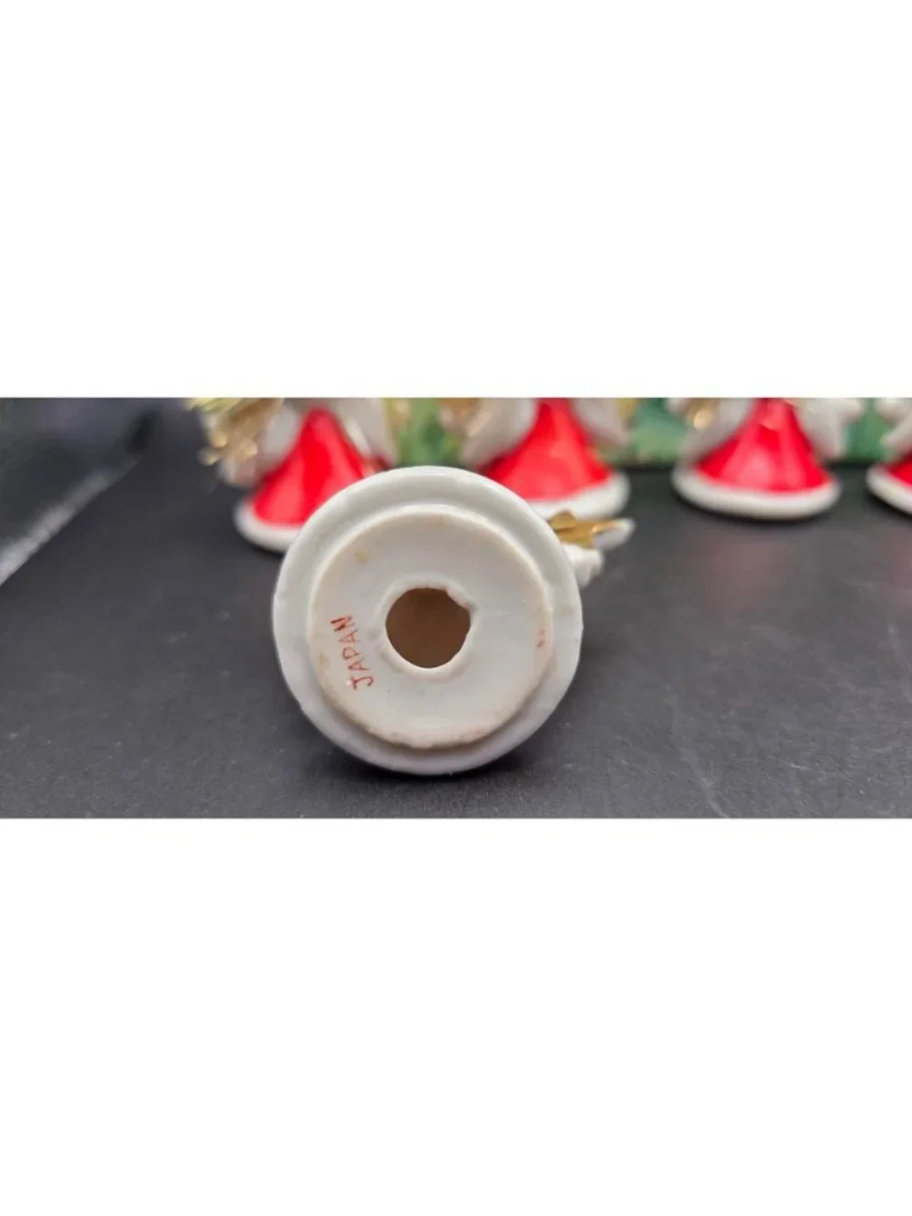 Rare Vintage 1950s Miniature Japanese Angel Candle Holders Orig Woolworth Box